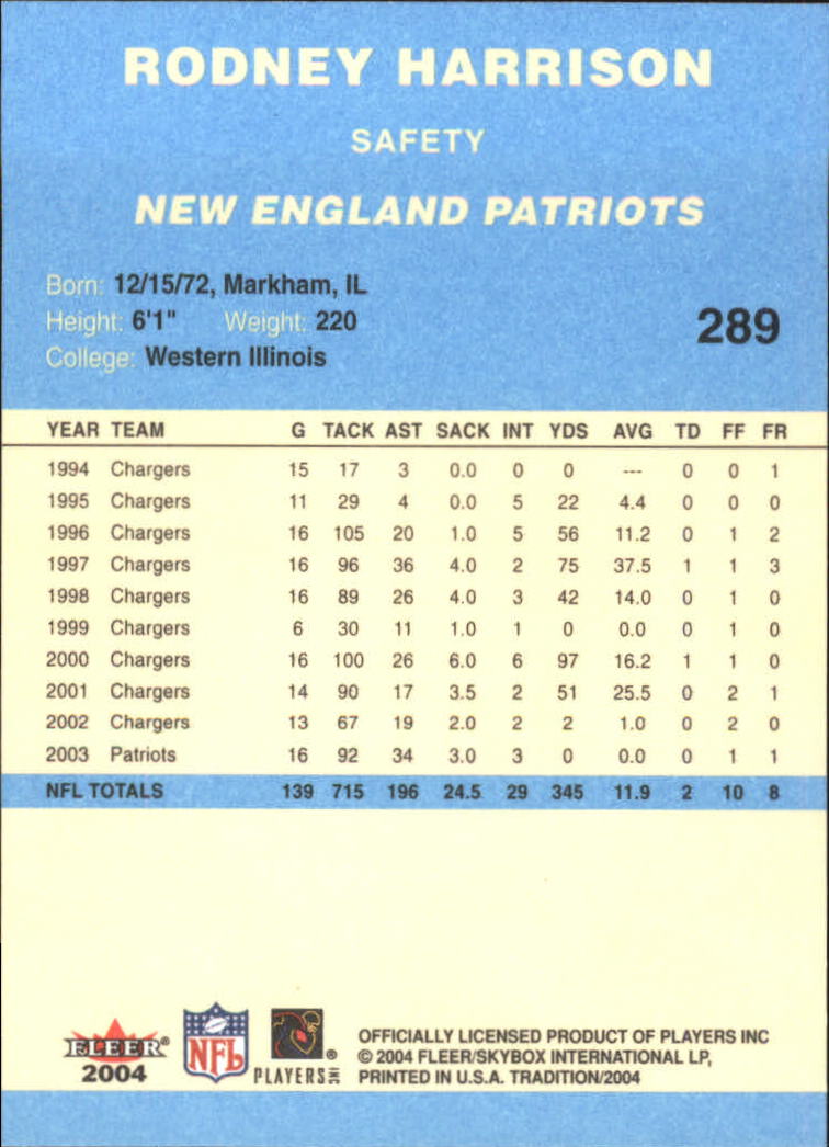 A9361- 2004 Fleer Tradition Blue FB Cards 251-360 -You Pick- 15+ FREE US SHIP - Picture 53 of 162