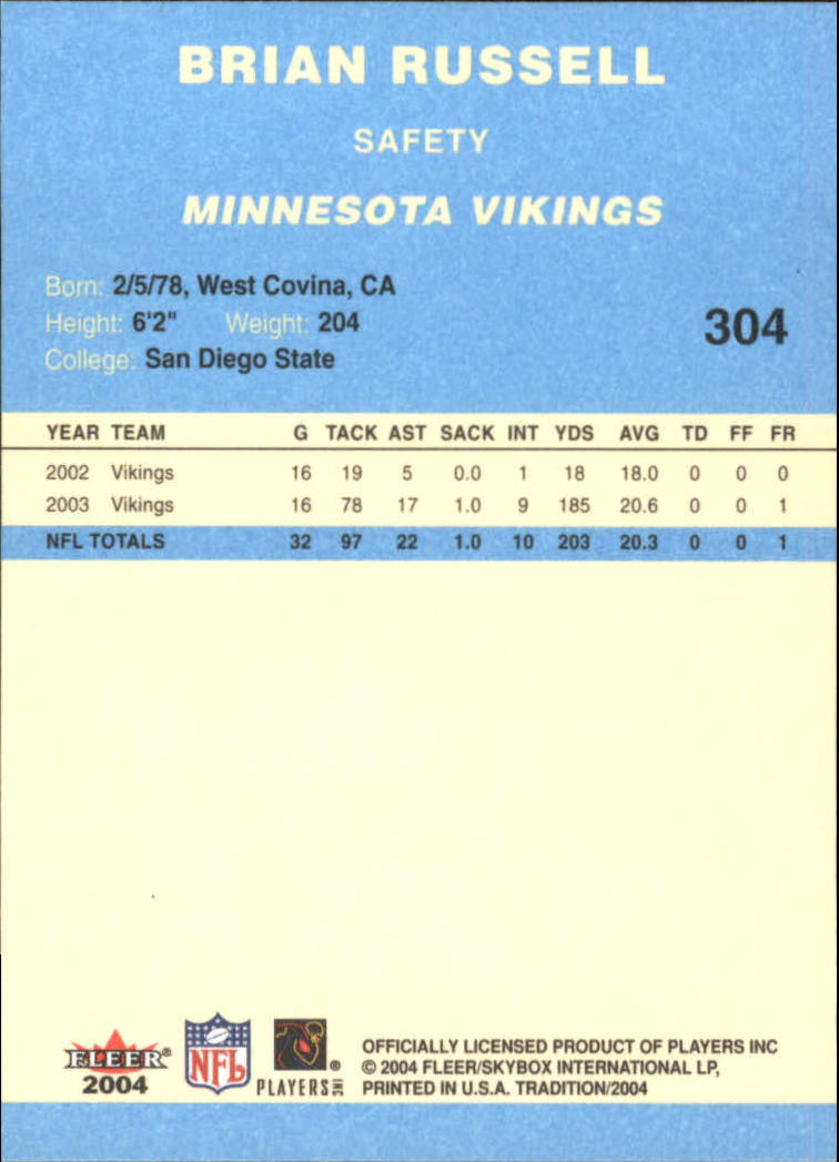 A9361- 2004 Fleer Tradition Blue FB Cards 251-360 -You Pick- 15+ FREE US SHIP - Picture 79 of 162