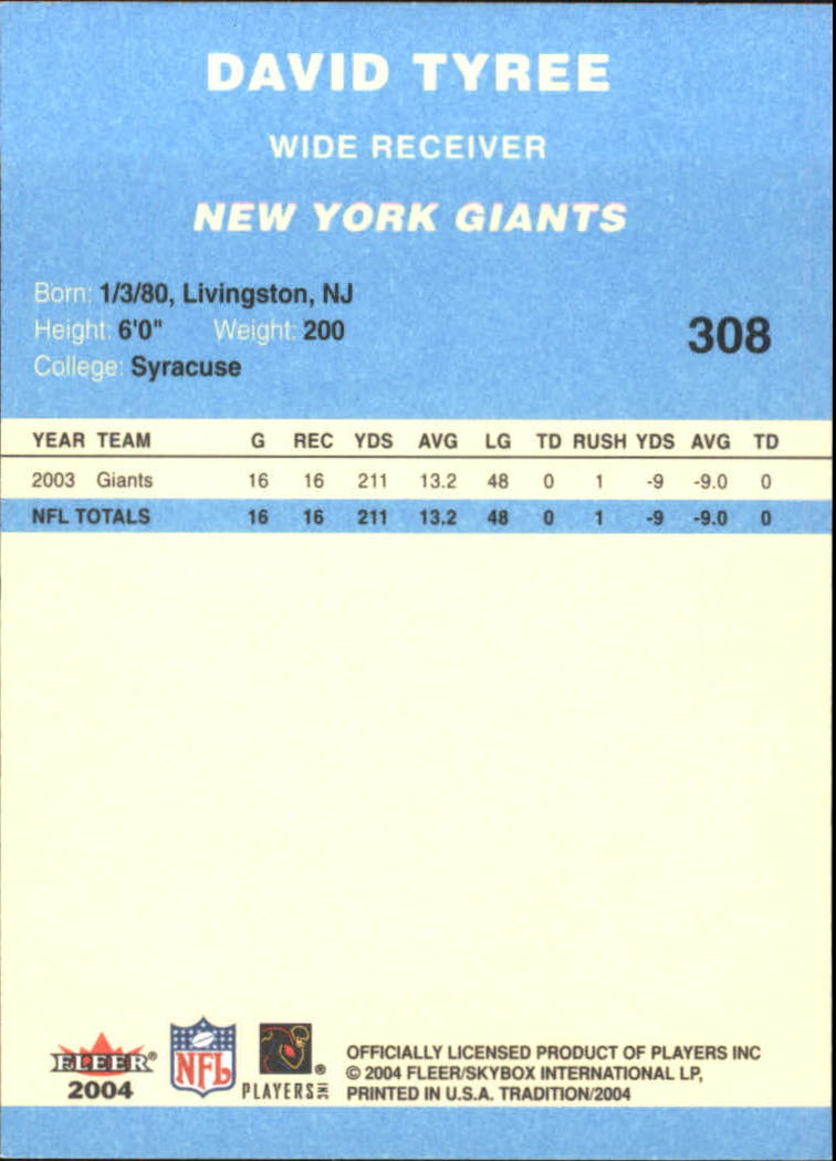 A9361- 2004 Fleer Tradition Blue FB Cards 251-360 -You Pick- 15+ FREE US SHIP - Picture 87 of 162
