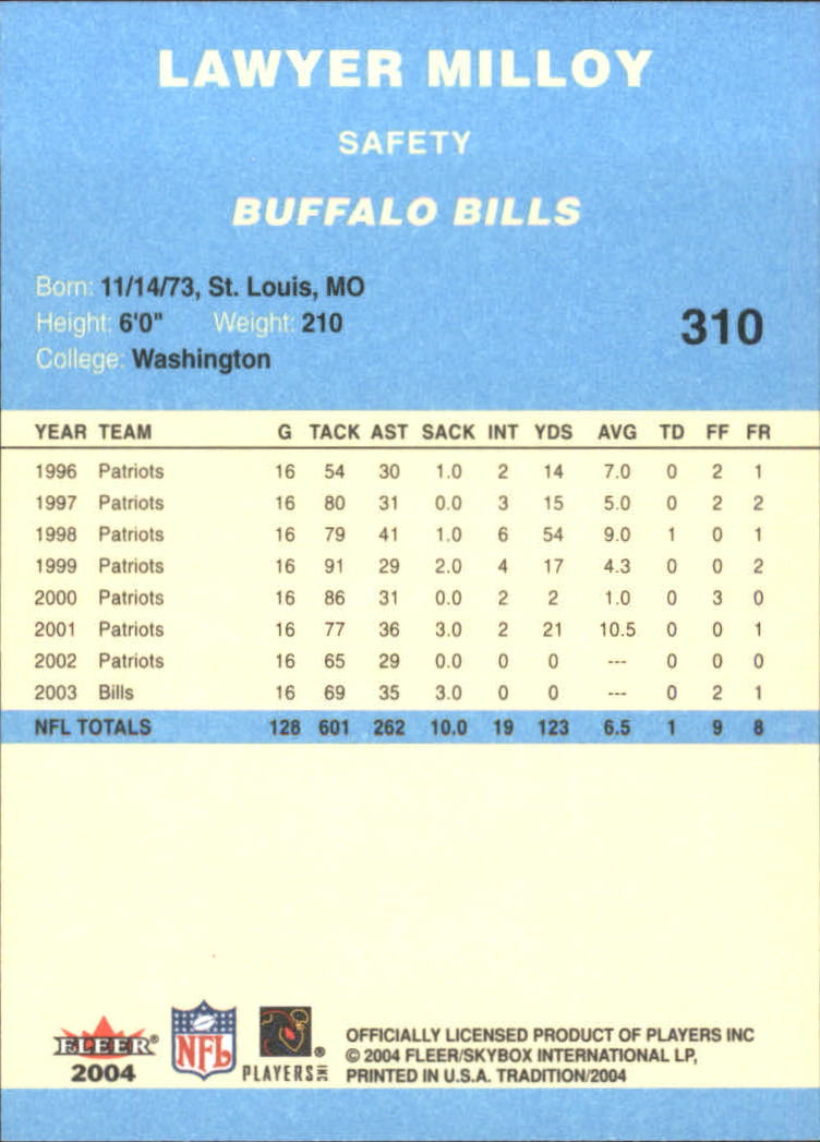 A9361- 2004 Fleer Tradition Blue FB Cards 251-360 -You Pick- 15+ FREE US SHIP - Picture 91 of 162