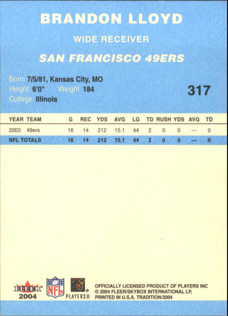 A9361- 2004 Fleer Tradition Blue FB Cards 251-360 -You Pick- 15+ FREE US SHIP - Picture 103 of 162