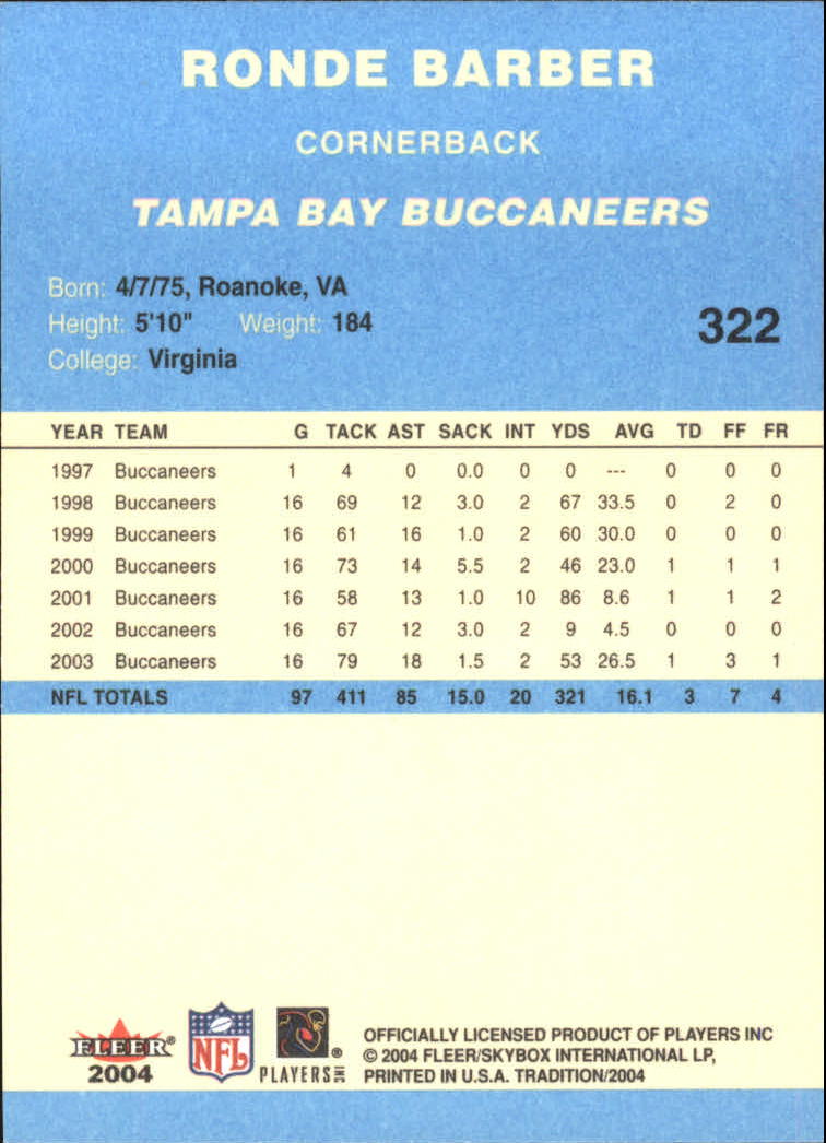 A9361- 2004 Fleer Tradition Blue FB Cards 251-360 -You Pick- 15+ FREE US SHIP - Picture 111 of 162