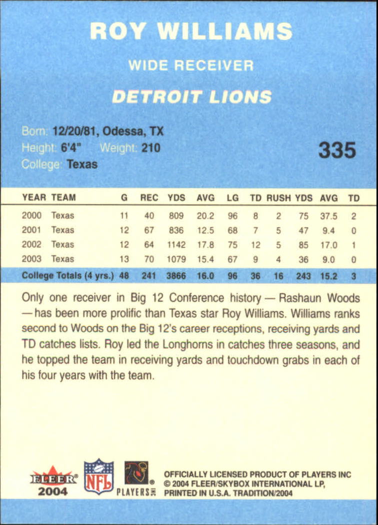 A9361- 2004 Fleer Tradition Blue FB Cards 251-360 -You Pick- 15+ FREE US SHIP - Picture 131 of 162