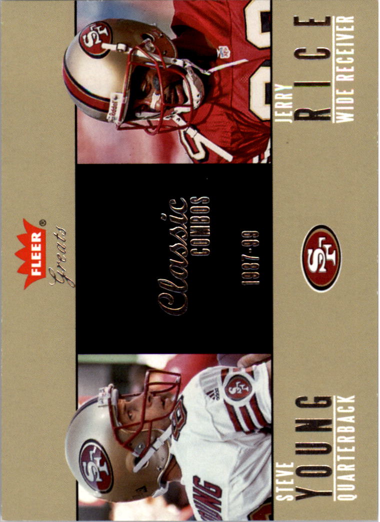 2004 Greats of the Game Classic Combos #7CC Steve Young/1995/Jerry Rice
