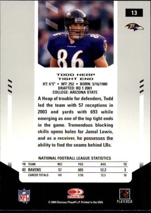 2004 Leaf Certified Materials - #11 Ray Lewis