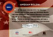 2004 Leaf Rookies and Stars Great American Heroes Red #GAH1 Anquan Boldin back image