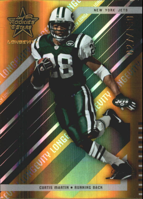 2004 Leaf Rookies and Stars Longevity Gold #64 Curtis Martin