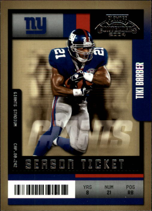 2004 Playoff Contenders #68 Tiki Barber