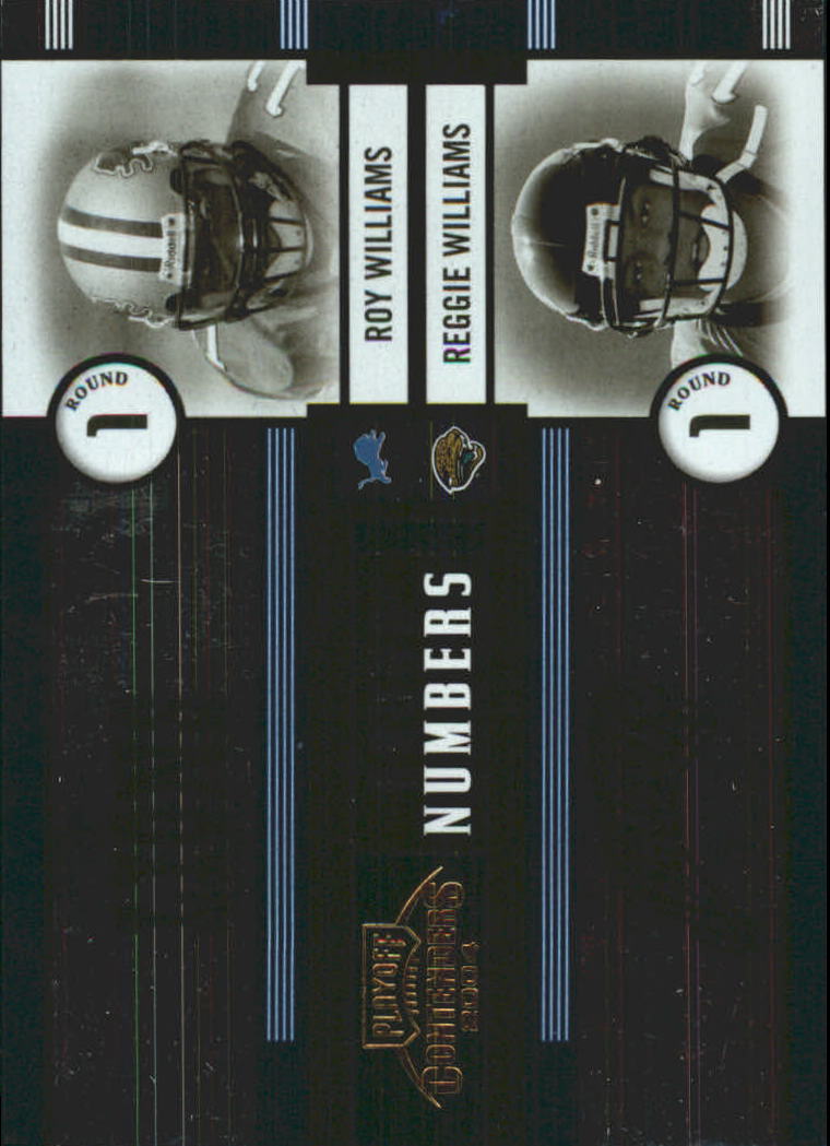 2004 Playoff Contenders Round Numbers Blue #RN3 Roy Williams WR/Reggie Williams