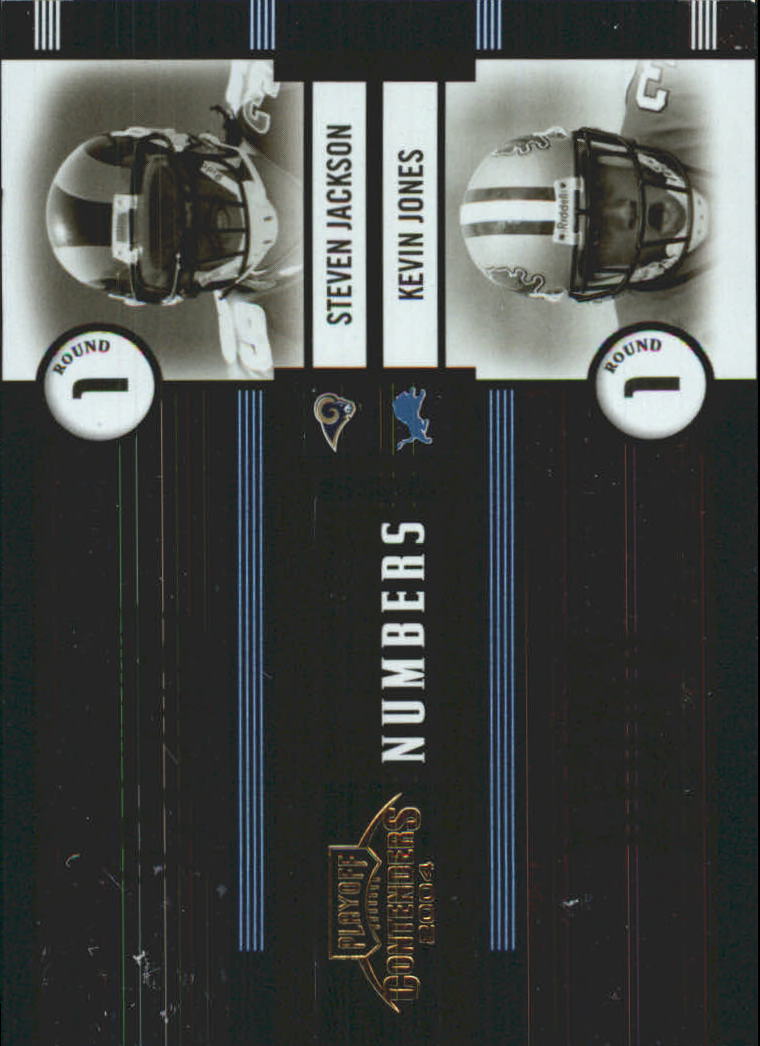 2004 Playoff Contenders Round Numbers Blue #RN5 Steven Jackson/Kevin Jones