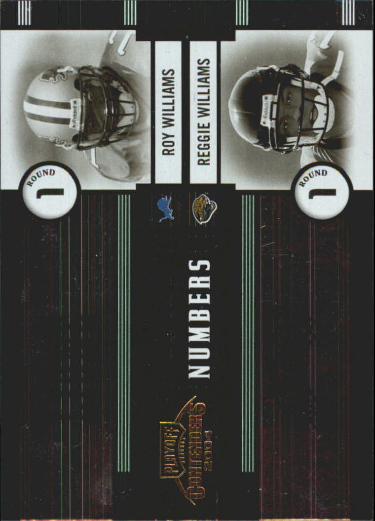 2004 Playoff Contenders Round Numbers Green #RN3 Roy Williams WR/Reggie Williams