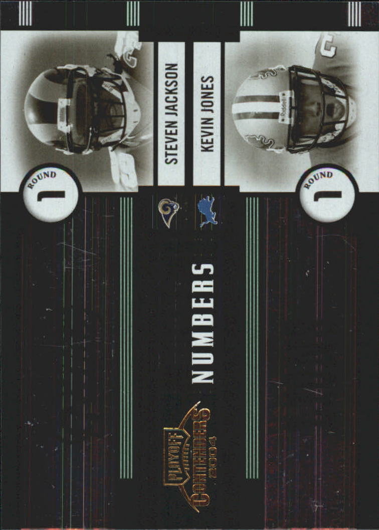2004 Playoff Contenders Round Numbers Green #RN5 Steven Jackson/Kevin Jones