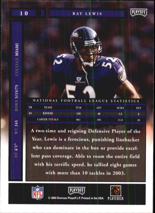 A9137- 2004 Playoff Honors FB Cards 1-233 +Inserts -You Pick- 15+ FREE US SHIP - Picture 19 of 221