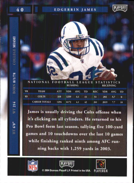A9137- 2004 Playoff Honors FB Cards 1-233 +Inserts -You Pick- 15+ FREE US SHIP - Picture 69 of 221