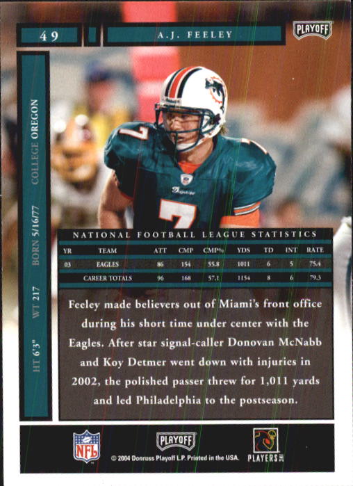 A9137- 2004 Playoff Honors FB Cards 1-233 +Inserts -You Pick- 15+ FREE US SHIP - Picture 87 of 221
