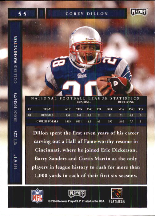 A9137- 2004 Playoff Honors FB Cards 1-233 +Inserts -You Pick- 15+ FREE US SHIP - Picture 95 of 221