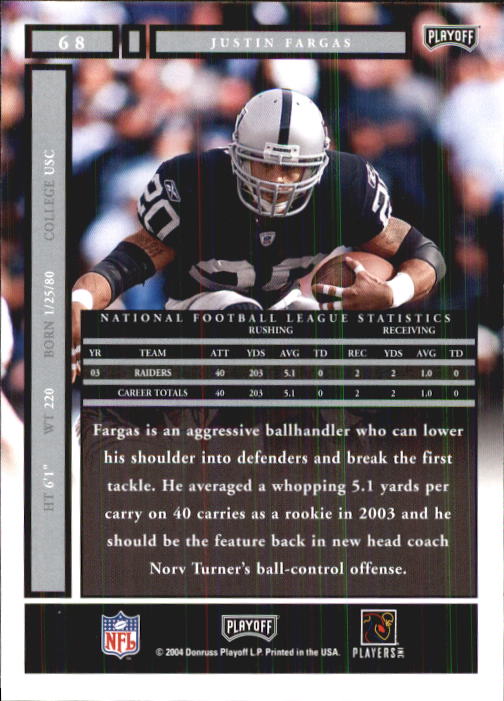 A9137- 2004 Playoff Honors FB Cards 1-233 +Inserts -You Pick- 15+ FREE US SHIP - Picture 117 of 221