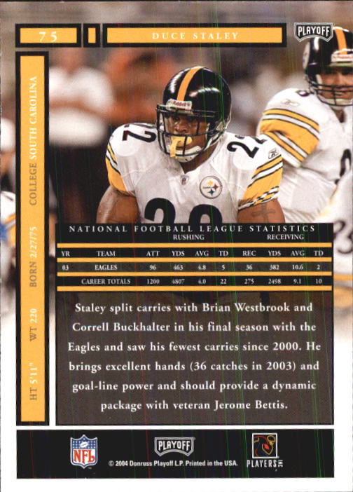 A9137- 2004 Playoff Honors FB Cards 1-233 +Inserts -You Pick- 15+ FREE US SHIP - Picture 127 of 221