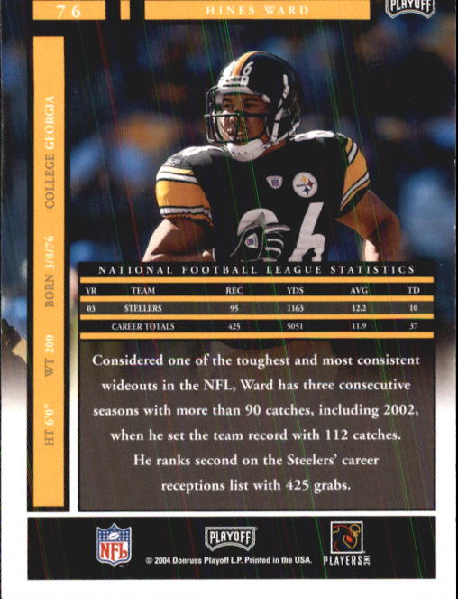 A9137- 2004 Playoff Honors FB Cards 1-233 +Inserts -You Pick- 15+ FREE US SHIP - Picture 129 of 221