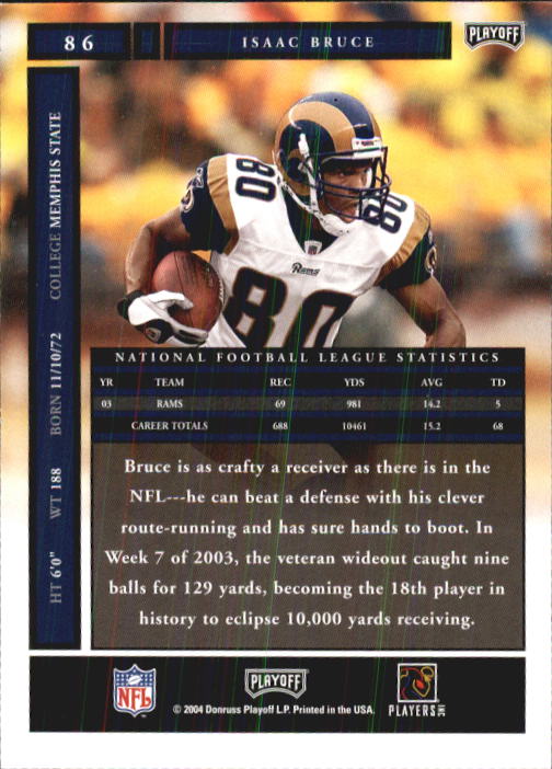 A9137- 2004 Playoff Honors FB Cards 1-233 +Inserts -You Pick- 15+ FREE US SHIP - Picture 147 of 221