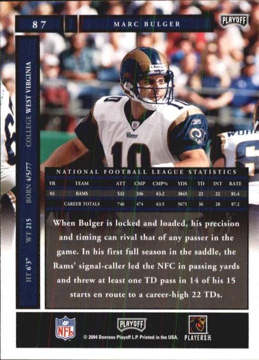 A9137- 2004 Playoff Honors FB Cards 1-233 +Inserts -You Pick- 15+ FREE US SHIP - Picture 149 of 221