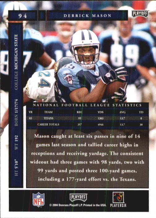 A9137- 2004 Playoff Honors FB Cards 1-233 +Inserts -You Pick- 15+ FREE US SHIP - Picture 163 of 221