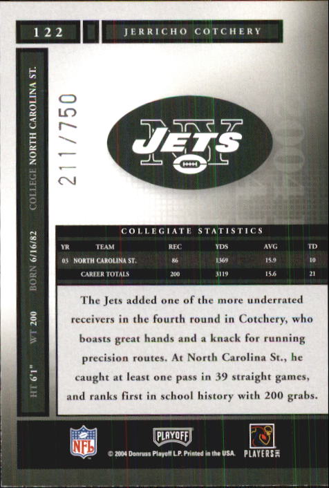 A9137- 2004 Playoff Honors FB Cards 1-233 +Inserts -You Pick- 15+ FREE US SHIP - Picture 187 of 221