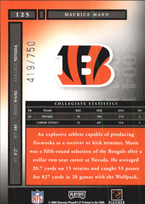 A9137- 2004 Playoff Honors FB Cards 1-233 +Inserts -You Pick- 15+ FREE US SHIP - Picture 189 of 221