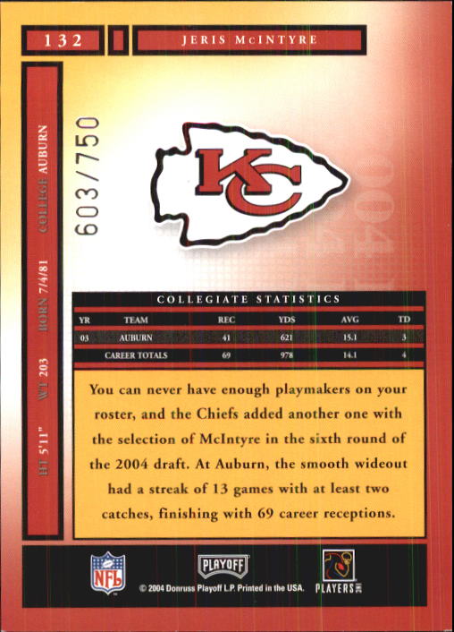 A9137- 2004 Playoff Honors FB Cards 1-233 +Inserts -You Pick- 15+ FREE US SHIP - Picture 195 of 221