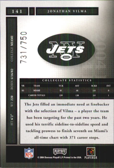 A9137- 2004 Playoff Honors FB Cards 1-233 +Inserts -You Pick- 15+ FREE US SHIP - Picture 197 of 221