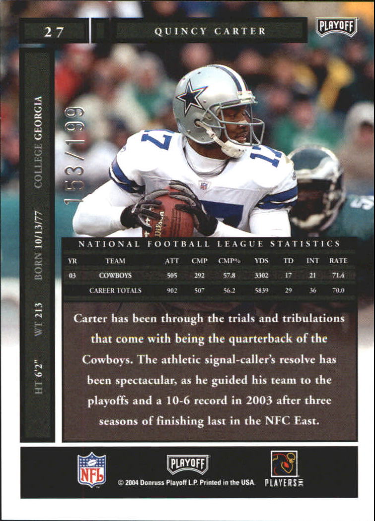 A9137- 2004 Playoff Honors FB Cards 1-233 +Inserts -You Pick- 15+ FREE US SHIP - Picture 219 of 221