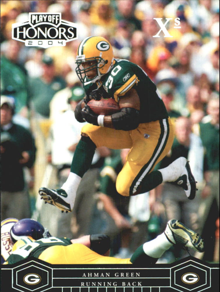 2004 Playoff Honors X s Green Bay Packers Football Card 34 Ahman Green 