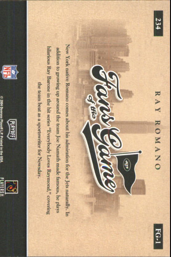 2004 Playoff Honors Fans of the Game Silver #234 Ray Romano Giants back image