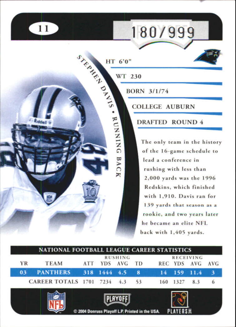 A9653- 2004 Playoff Prime Signatures FB #s 1-100 -You Pick- 15+ FREE US SHIP - Picture 13 of 43