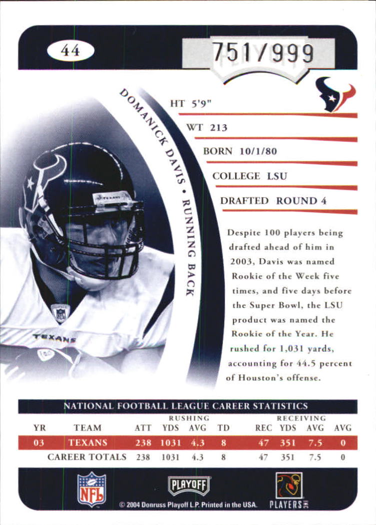 A9653- 2004 Playoff Prime Signatures FB #s 1-100 -You Pick- 15+ FREE US SHIP - Picture 23 of 43
