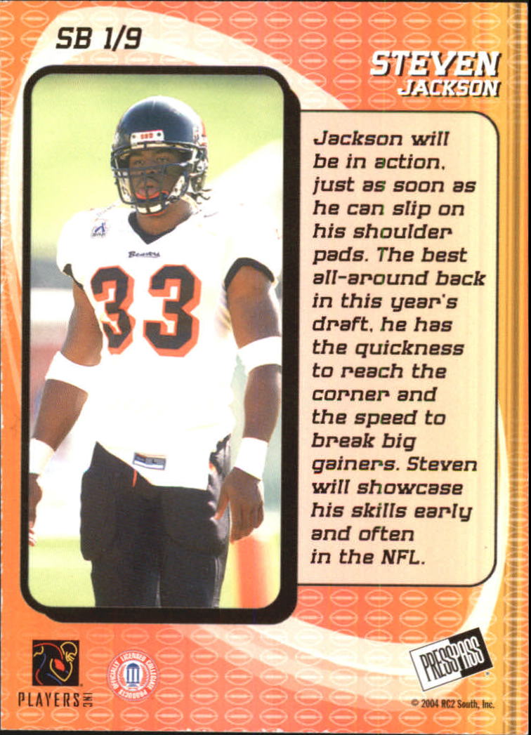 2004 Press Pass Showbound #SB1 Steven Jackson back image