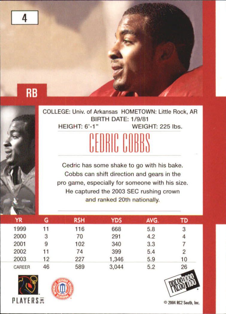 2004 Press Pass SE Football "Main Set" Base Cards - Picture 9 of 79