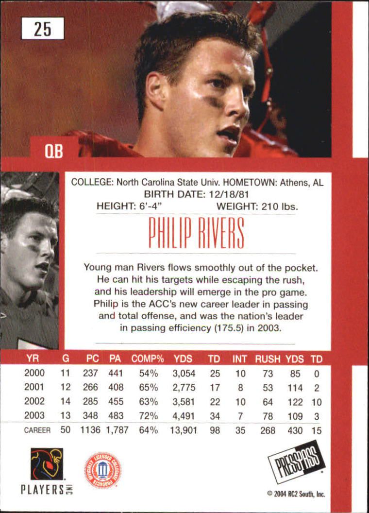 2004 Press Pass SE Football "Main Set" Base Cards - Picture 51 of 79