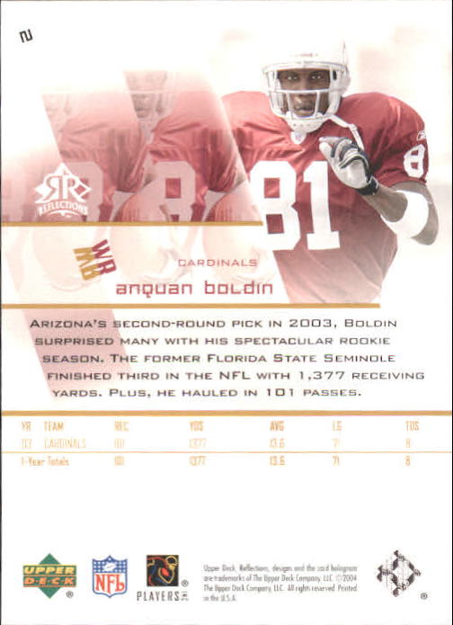 2004 Reflections #2 Anquan Boldin back image