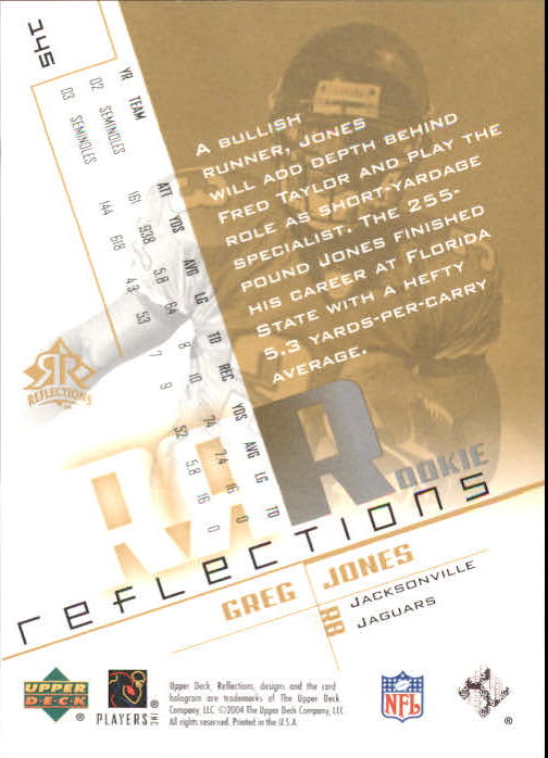 B3210- 2004 Reflections FB Rookies Stars Inserts -You Pick- 15+ FREE US SHIP - Picture 27 of 116