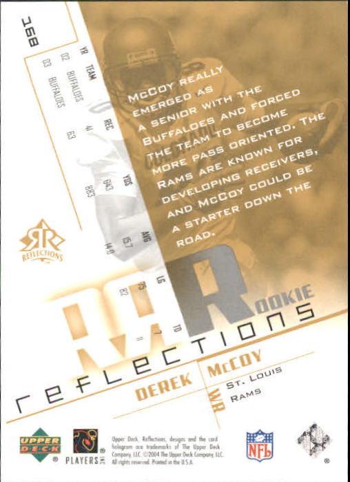B3210- 2004 Reflections FB Rookies Stars Inserts -You Pick- 15+ FREE US SHIP - Picture 37 of 116