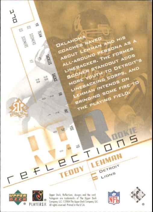 B3210- 2004 Reflections FB Rookies Stars Inserts -You Pick- 15+ FREE US SHIP - Picture 39 of 116