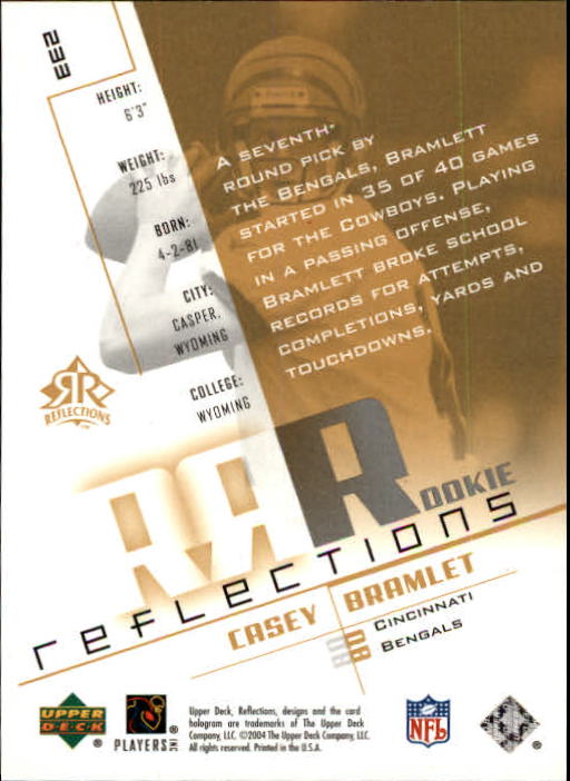2004 Reflections #233 Casey Bramlet RC back image