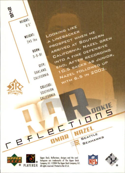 B3210- 2004 Reflections FB Rookies Stars Inserts -You Pick- 15+ FREE US SHIP - Picture 60 of 116