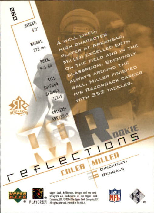 B3210- 2004 Reflections FB Rookies Stars Inserts -You Pick- 15+ FREE US SHIP - Picture 68 of 116