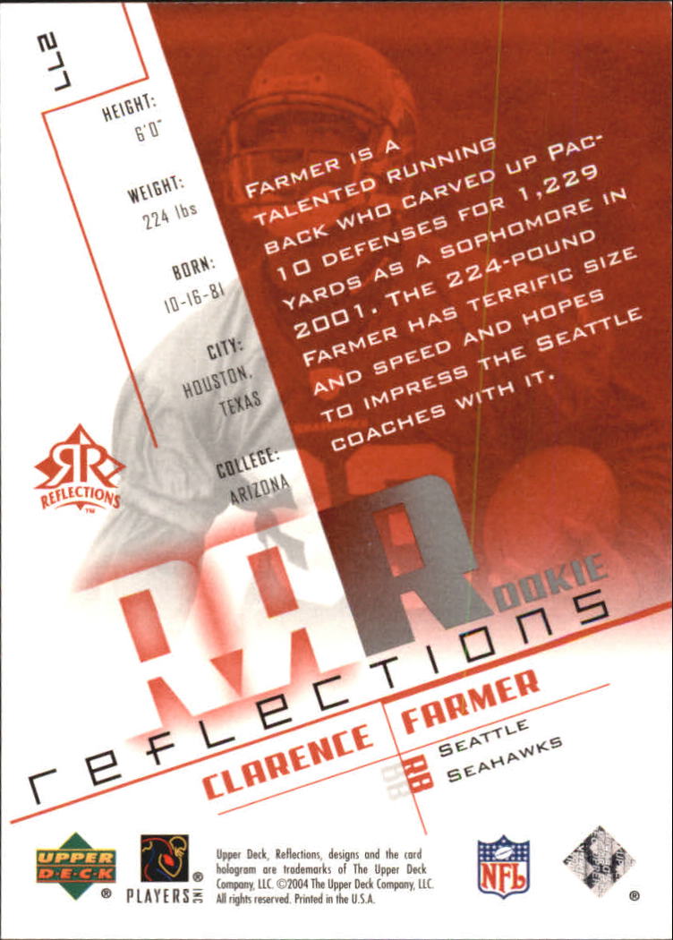 B3210- 2004 Reflections FB Rookies Stars Inserts -You Pick- 15+ FREE US SHIP - Picture 116 of 116