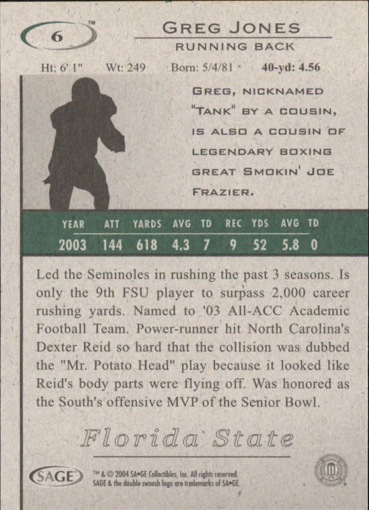 2004 Sage HIT Football "Main Set" Base Cards - Picture 13 of 93