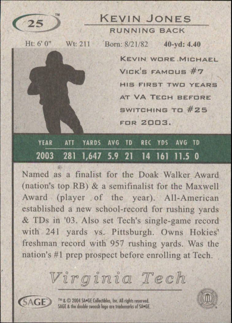 2004 Sage HIT Football "Main Set" Base Cards - Picture 51 of 93