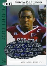2004 SAGE HIT Autographs Emerald #A32 Dunta Robinson