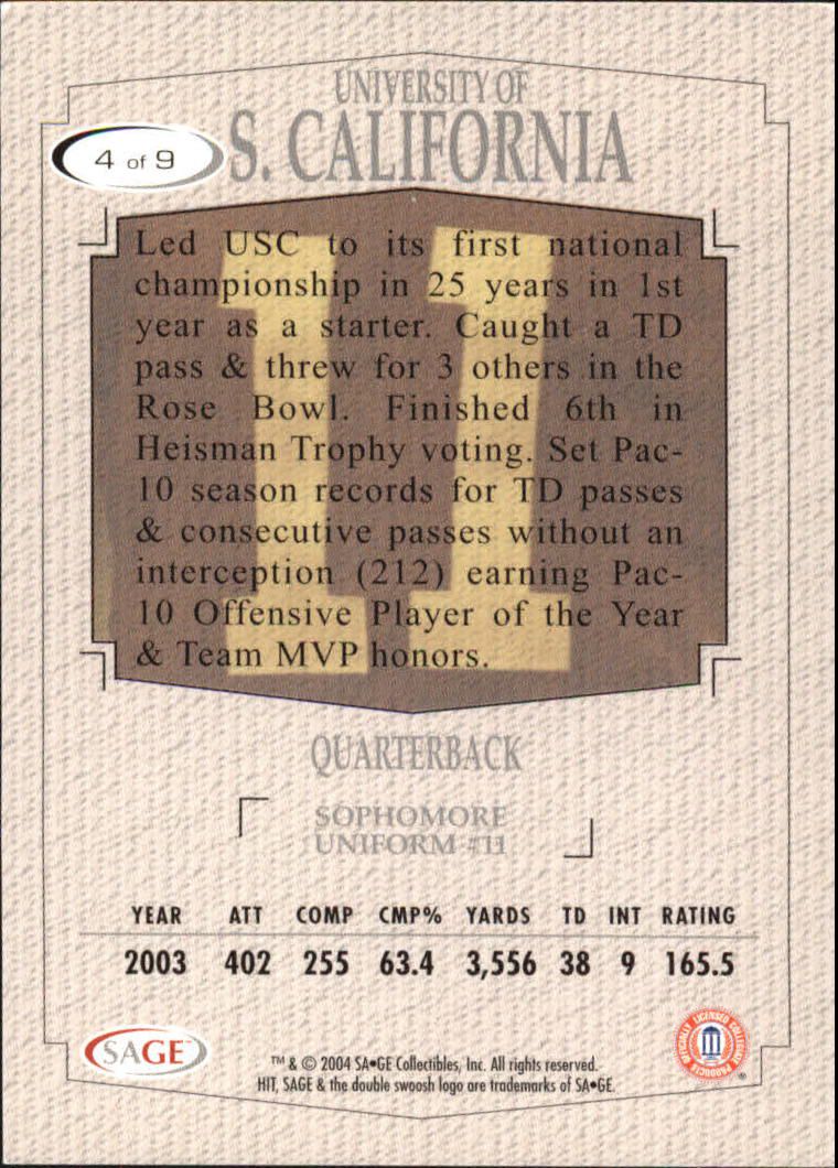 2004 Sage Hit Football Inside the Numbers Emerald Rookie Singles - You Choose - Picture 5 of 13